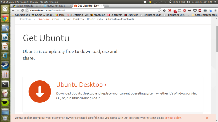 descargando ubuntu